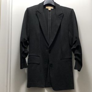 Michael Kors Slim fit knit blazer w/ sleeve det.